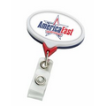 Jumbo Patriot Oval Retractable Badge Reel (Chroma Digital Direct Print)